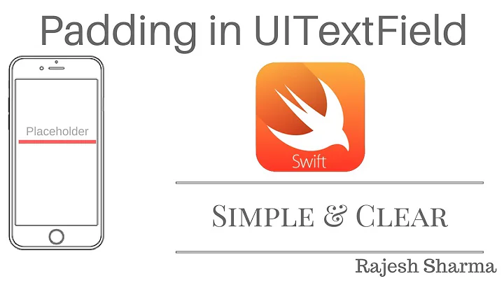 how to set padding and bottom border in uitextfield in ios