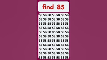 Find the odd number 85 #shorts #youtubeshorts #oddoneout