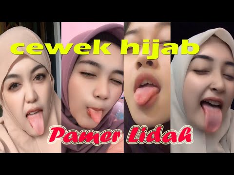 CEWEK HIJAB CANTIK PAMER JULURIN LIDAH