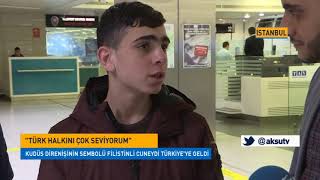 Kudüs direnişinin sembolü Filistinli Cuneydi Türkiye'ye geldi