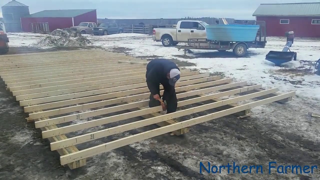 New 16x32 Shed build Part ! - YouTube
