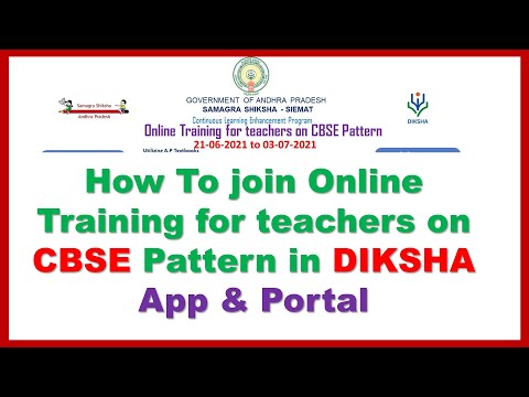 How To join Online Training for teachers on CBSE Pattern in DIKSHA App & Portal