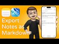 Convert iPhone Notes to Markdown Format (iOS 26)