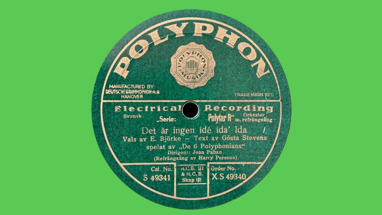 Det är ingen idé ida' Ida - Harry Persson [1930]