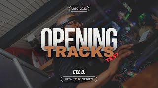 How To Become A Dj Opening Tracks Test - Dj Cee B