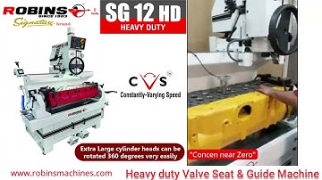 Robins SG12 HD (formerly SG8 XL) Seat and guide machine #robinsmachines #automobile