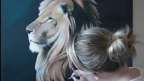 Lion Time-Lapse Painting