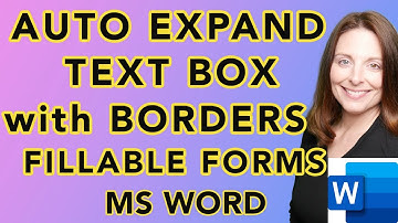 Auto Expand Text Box With Borders in Word (Incident Report Fillable Form Example)