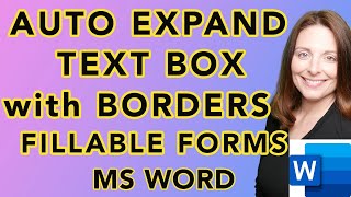 Auto Expand Text Box With Borders in Word (Incident Report Fillable Form Example)