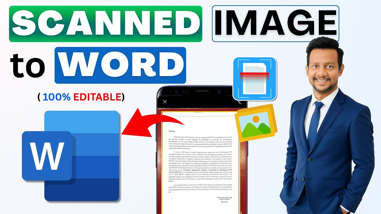 Convert Scanned Image to Editable Word in Mobile | Scan Photo Text to ...