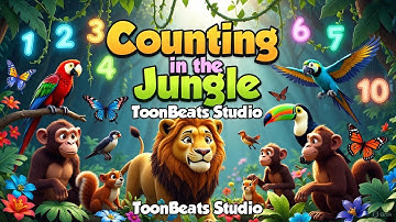 Counting in the Jungle 🌴🦁 Learn Numbers 1 to 10 | Fun 3D Kids Song | Toon Beat Studio