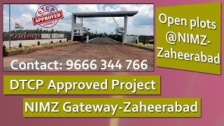 DTCP Venture Near Beside  NIMZ | Open Plots In NIMZ Zaheerabad | Sangareddy  | In Mumbai Highway