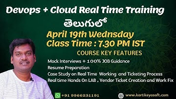 DevOps + Cloud 19th April batch update | DevOps Real Time Training in Telugu ✆ 9966231191 (WhatsApp)