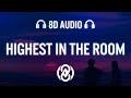 Travis Scott - HIGHEST IN THE ROOM (Lyrics) | 8D Audio 🎧