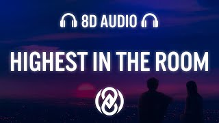 Travis Scott - HIGHEST IN THE ROOM (Lyrics) | 8D Audio 🎧