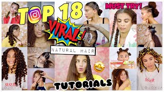 MY TOP 18 Viral Instagram tutorials For Curly Hair | @JOYJAH 2019 HAIR COMPILATION