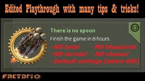 Factorio 1.0 "There is no Spoon" By Fair Means - Challenge map