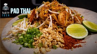 How To Make The Best Authentic Shrimp Pad Thai Recipe w/Tamarind (Wok Cooking) | Tasty Tech