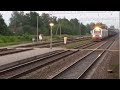 Belarusian Railways: Twin BKG-1 locomotives hauling an 83 car Freight train through Navosady station