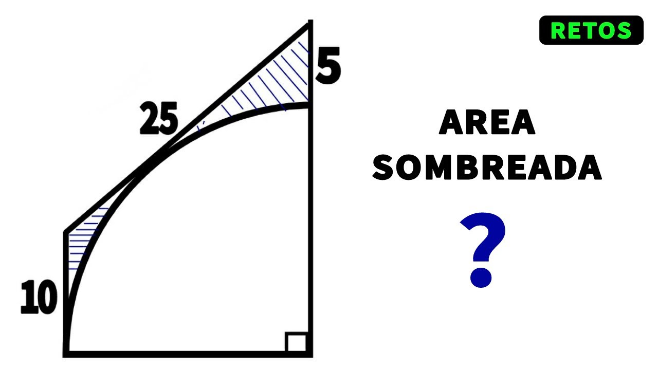 Puedes calcular el Area Sombreada. Cuadrilatero y cuarto de circulo 🧠