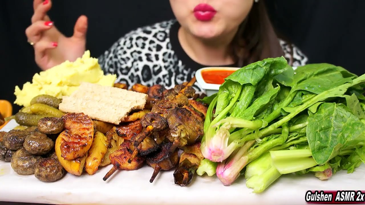 2 x ASMR HOME FOOD SHİSH KEBAB | EATİNG SOUNDS