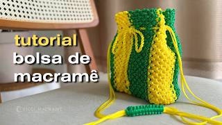 Como fazer BOLSA EM MACRAME passo a passo | Tutorial fácil e elegante!