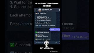 wifi hacking telegram bot ( Bot link in bio)