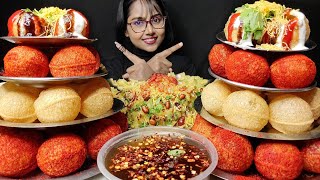 Eating Spicy Pani Puri, Dahi Poori | Big Bites| Asmr Eating | Mukbang | Golgappe Eating | Panipuri