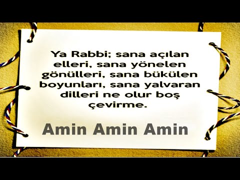 Ya Rabbi Sana Açılan Elleri Boş Çevirme...!!! 'Amin'