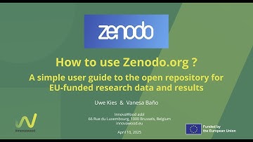 How to use Zenodo.org ? A user guide to the open repository for EU-funded research data and results