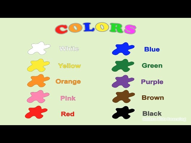 Learn Colors for Kids in English