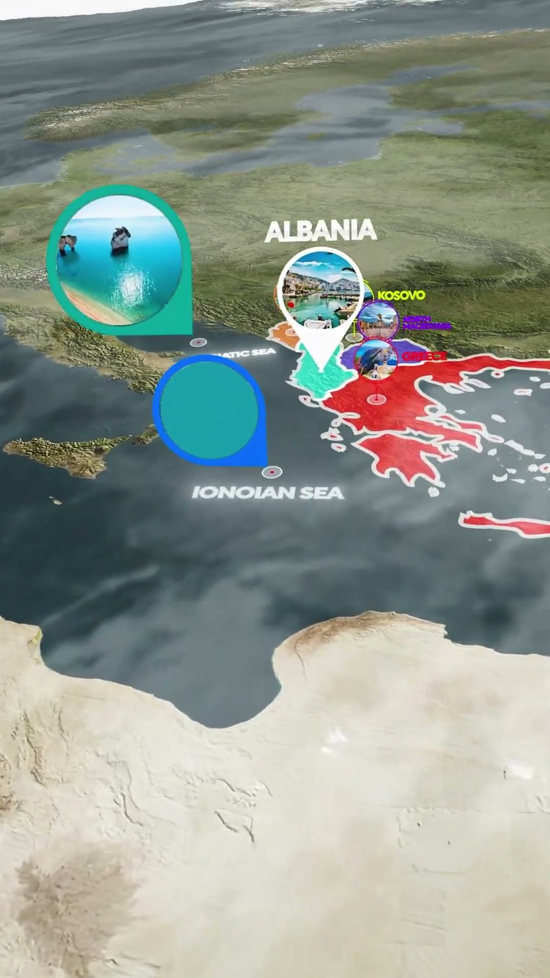 The Geographic Tapestry of Albania #reels #shorts #albania #geography # 