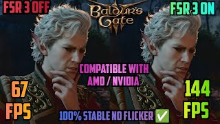 how to install 100% stable fsr 3 in baldur's gate 3 for all gpu, step by step guide
