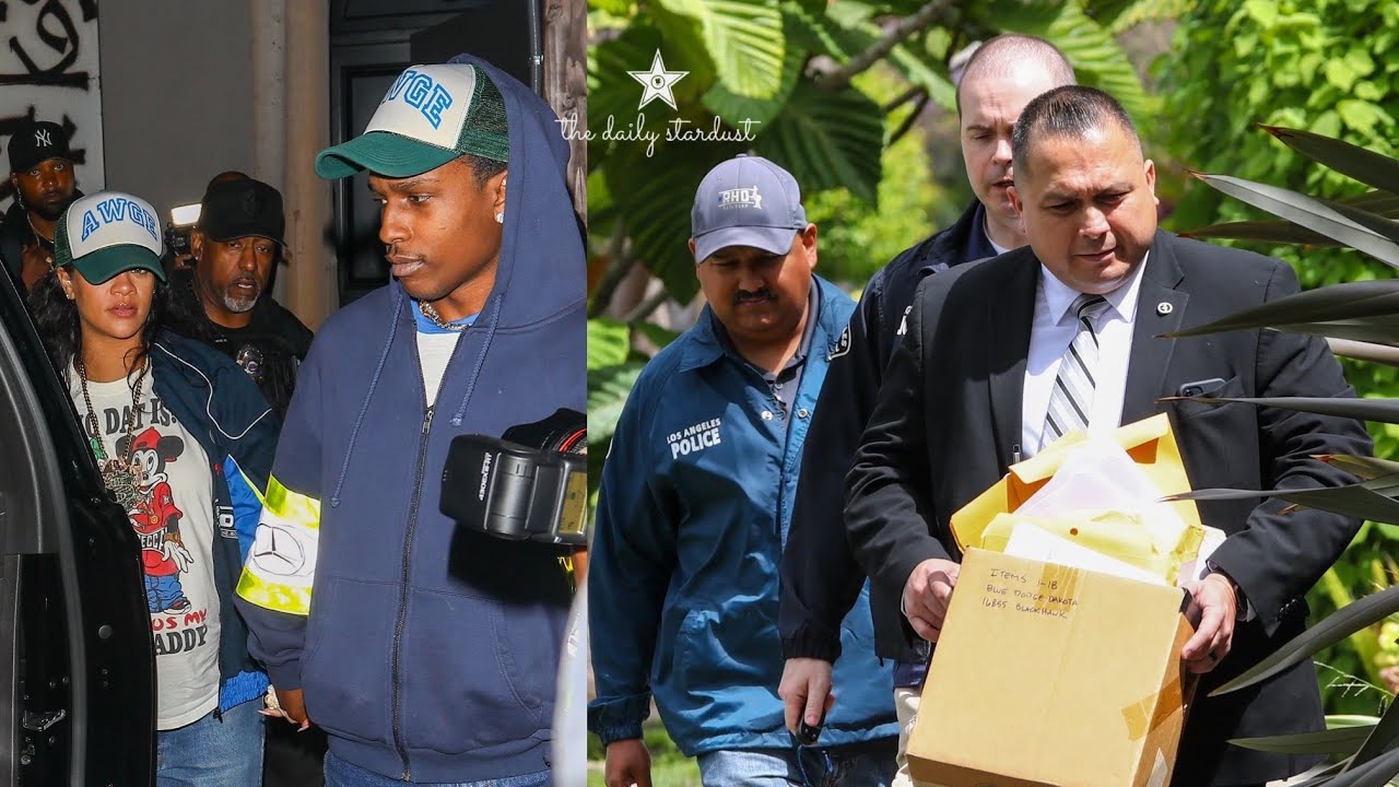 ASAP Rockys Home Searched by Police After Being Arrested! Cops Depart Home With Box Full of Evidence