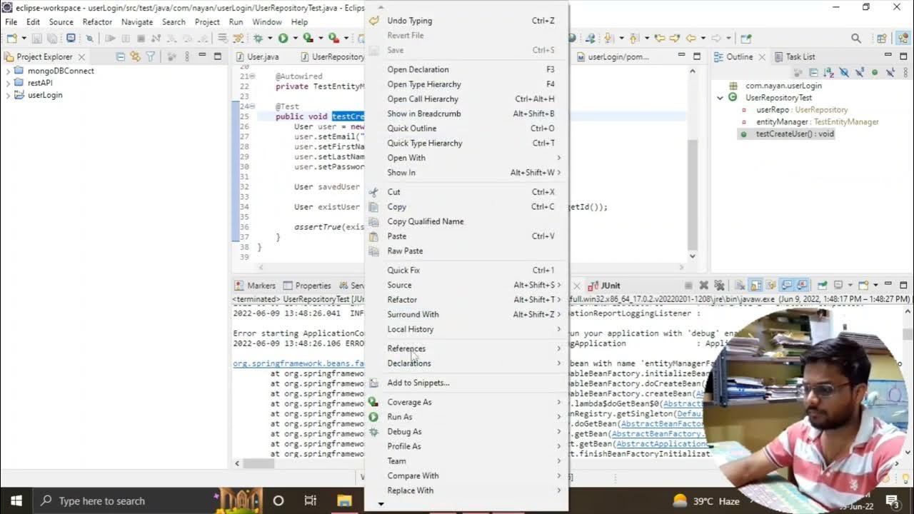 Unsatisfieddependencyexception error creating bean