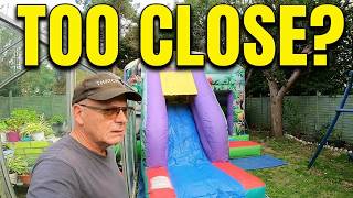 Setting Up a Large Inflatable Next to a Greenhouse… What Could Go Wrong? 😳