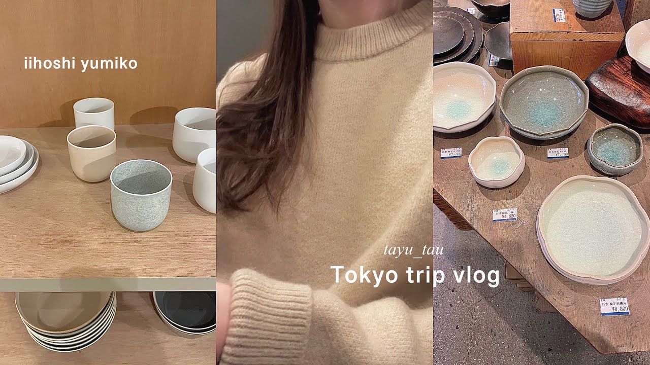 東京vlog.かっぱ橋で器を大量購入🛒イイホシユミコ🦢 ྀི食器とキッチングッズを紹介｜田釜.浅釜商店.食品サンプル.もんじゃ焼き