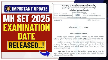 MH SET Mathematical Science Exam Date 2025 - Notification!
