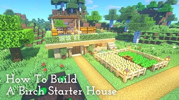 [Minecraft]  How To Build a Birch Starter House