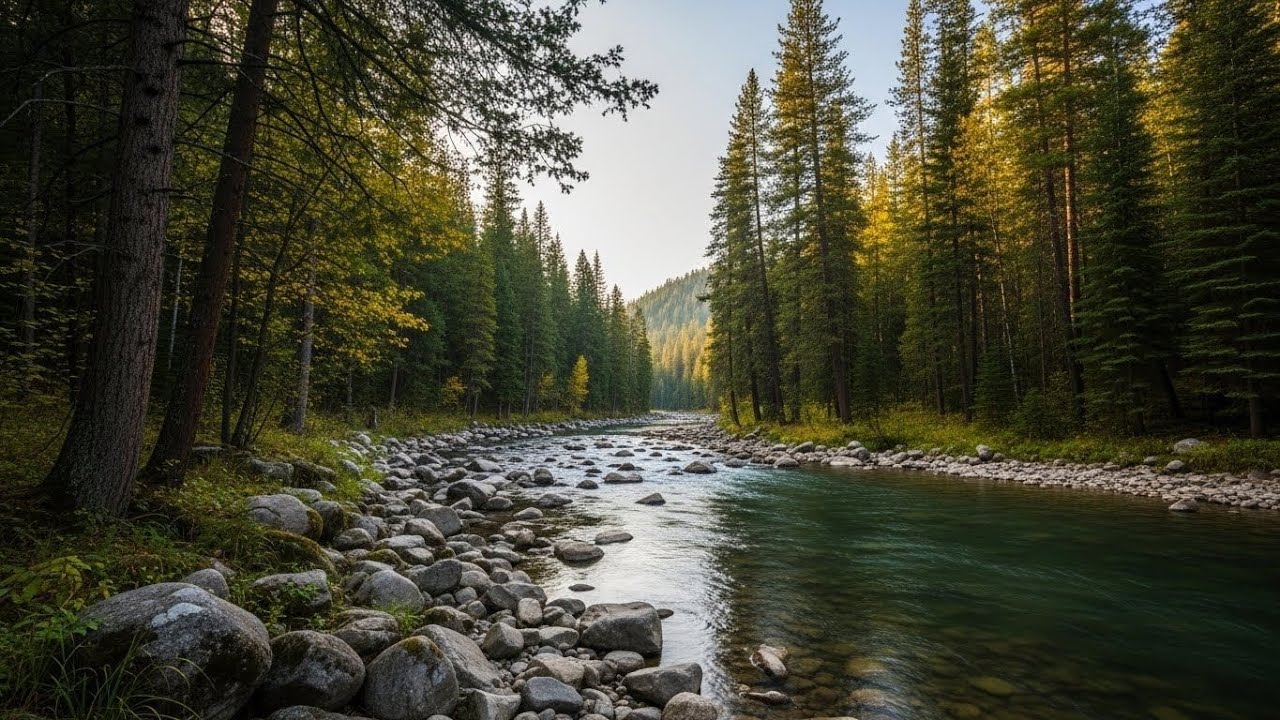 Peaceful River Sound Ambience 🌊 Gentle Flowing Water for Deep Sleep and Relaxation #270