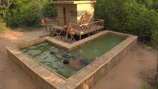 Build Bamboo Craft Story House And Fish Pound Bamboo Swimming Pools Part Ii