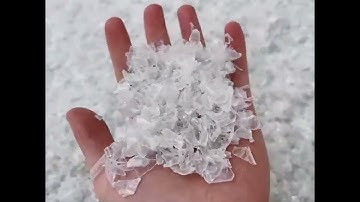 PET blue and white flakes processing production line, color sorting, material sorting