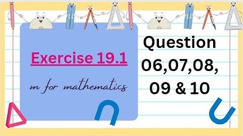 Class 10 New Maths book Ex:19.1 question 6,7,8,9,10 #class10maths #mathsnewbook #mathssindhboard