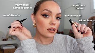 very chatty grwm qa honest thoughts on diet mental health winter blues taylor swift lol