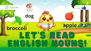 Read English Nouns I Farm Animals, Fruits, Vegetables I www.mrchickenandfriends.com 🐔🐒