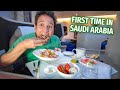 Food Review SAUDIA AIRLINES! Business Class from Bangkok to Jeddah, Saudi Arabia!
