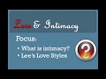 Understanding Intimacy and Love Styles
