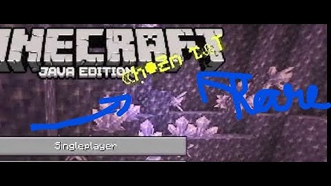 Rarest splash text in the entire Minecraft