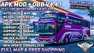 UPDATE BUSSID 4.4.1!! APK + OBB BUSSID V4.4.1 UANG TAK TERBATAS TERBARU 2026 | PETA LENGKAP & TAN... screenshot 1