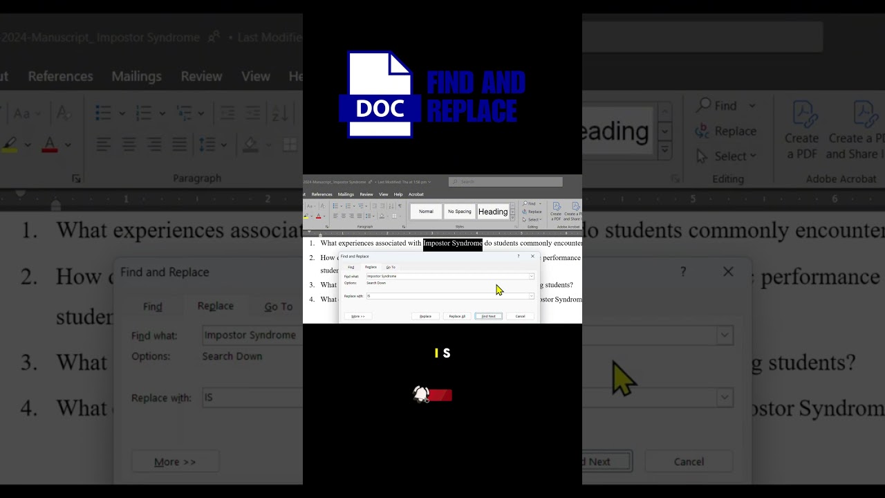 How to Replace Words in Microsoft Word | The Easiest Way #microsoftword #learnmicrosoft